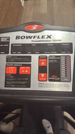 User Bowflex Tread Climber