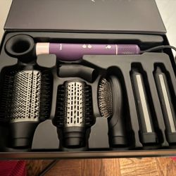 7 in 1 Blow Dryer Brush and Hair Dryer, Hot Hair Styler with Negative Ion 110,000 RPM Hair Straightener Brush for Fast Drying Straightening Curling Vo