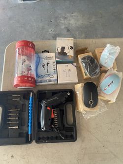 Wireless Mouse- Headphones-tool