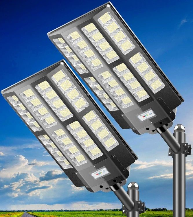 7000W Solar Street Light, Wide Angle Solar Lights Outdoor with Large Dimension, IP66 Commercial Solar Parking Lot Lights Dusk to Dawn, Outdoor Lightin