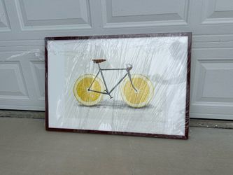Zest Framed Print (Lemon Bicycle)