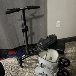 Knee scooter and boot