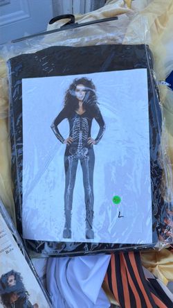Women's Skeleton Halloween Costume Size Large