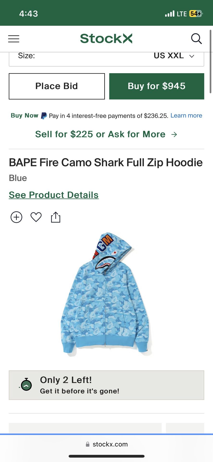 blue bape hoodie hit me for pics 100$ Cash