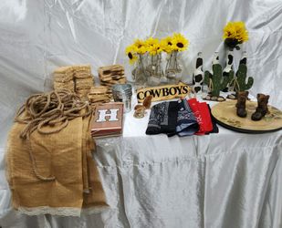Cowboy theme party 54 pieces