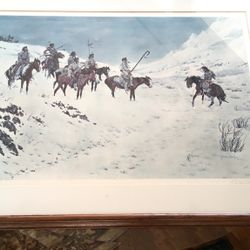 Crossing At The Trail Signed By Artist