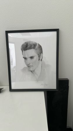 1987 HAND SIGNED S/N Numbered Gary Saderup ELVIS PRESLEY 20x24
