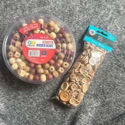 Wooden Beads And Buttons 
