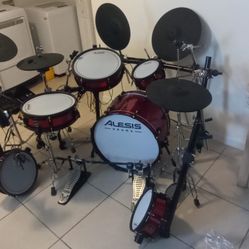  Red Alesis Electronic Drum Set