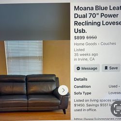 Dual Electric Recliner Loveseat 