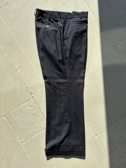 mens, charcoal blue with pink stripe dress pants