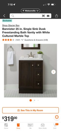 New vanity with sink