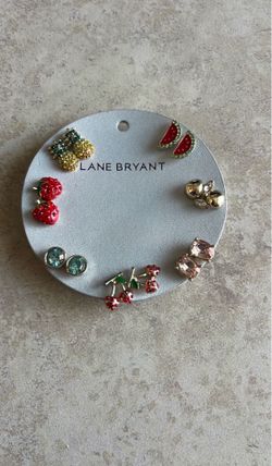 Lane Bryant Assorted Fruit Earrings, 7 Pairs