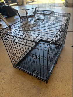 Dog Cage Crate Kennel w/ Slide out tray 36x23x25 inches (Foldable)