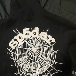 Sp5der OG Web Hoodie 'Black' (Used) Small