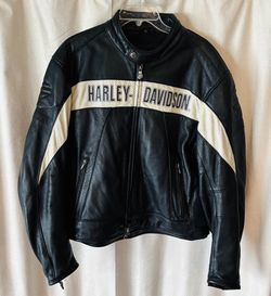 Vintage Harley-Davidson Leather Riding Jacket Mens XL Black Motorcycle