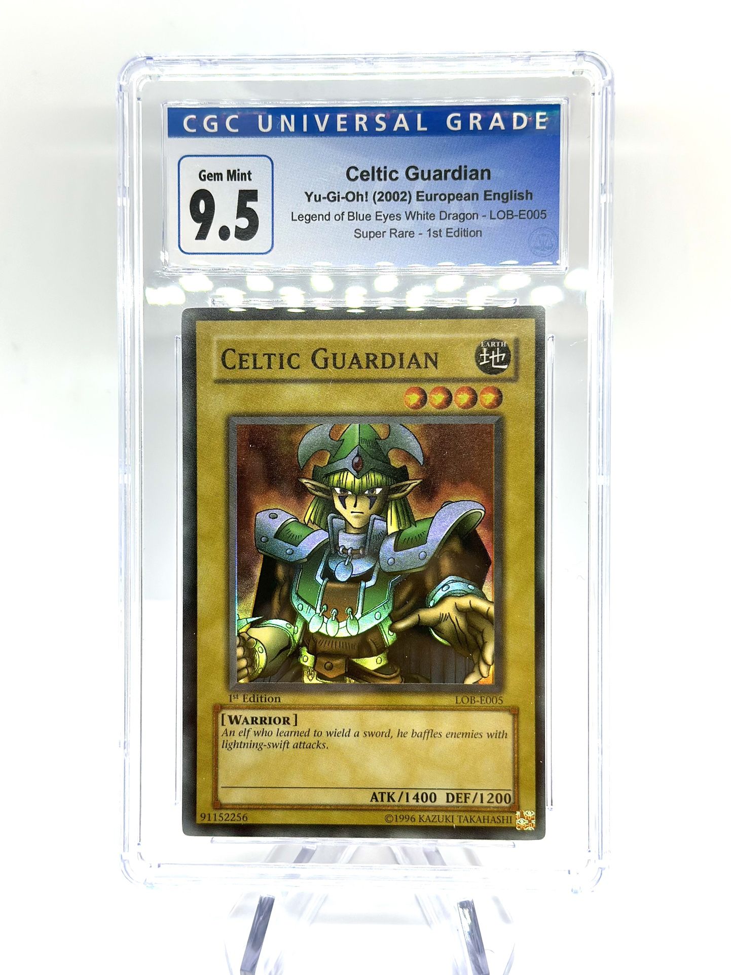 Celtic Guardian LOB E005 CGC 9.5 1St Gem Mint Slight Fade Yu Gi Oh!