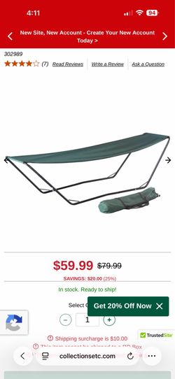 Portable hammock
