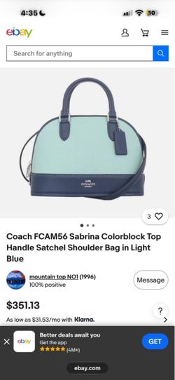 Coach Sabrina Colorblock Satchel Bag