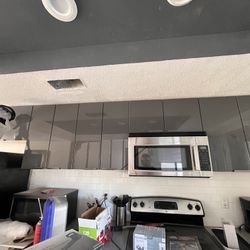 Hanging Cabinets And Microwave