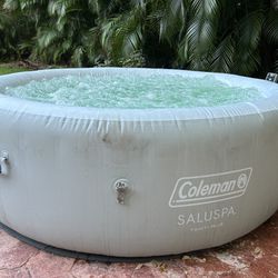Inflatable Hot Tub Spa, 2-4 Person AirJet Spa - Coleman SaluSpa