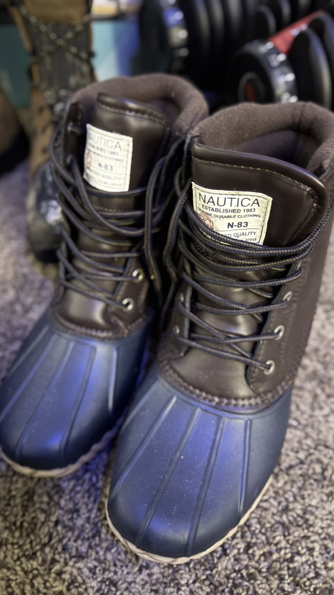 Nautica Mens Channing Waterproof Snow & Rain, Insulated Duck Boot