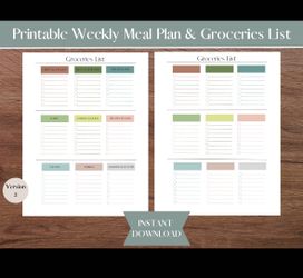 Meal Planner & Groceries List