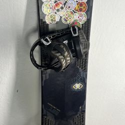 snowboard salomon table with bindings