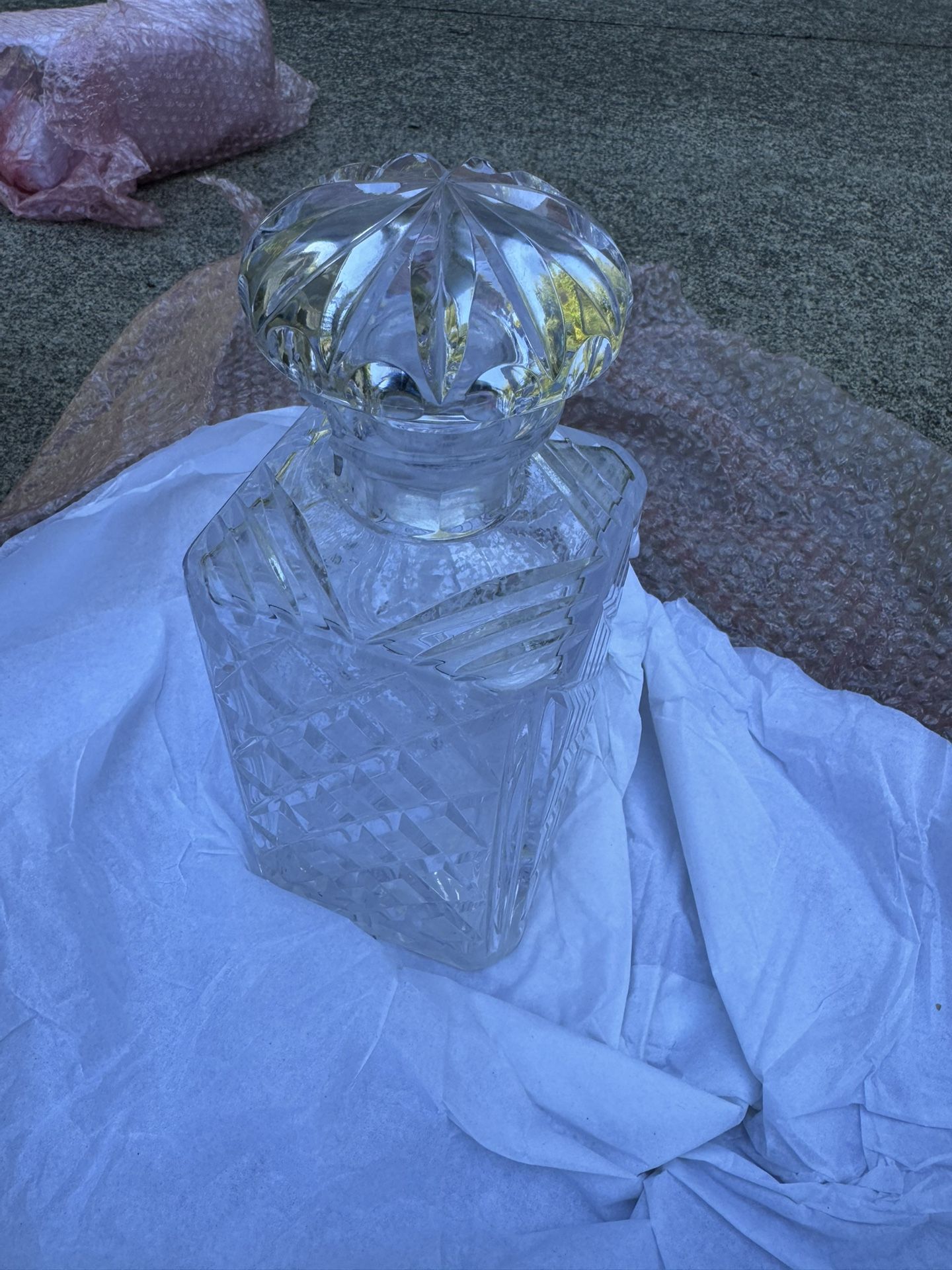 Crystal Decanters and Ice Bucket