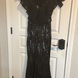 Black Sequin Dress 