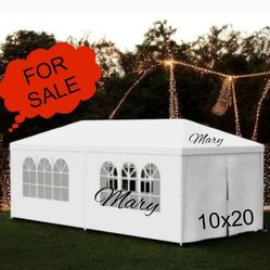 10x20 Outdoor Tents for Parties, Wedding, Event, Large Canopy Tent with Walls, White Big Party Tents for Backyard, Garden,