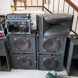 Audio equipment DJ setup