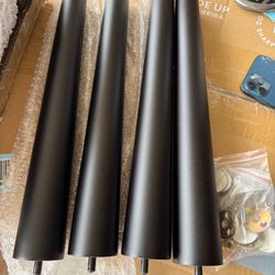 Furniture legs. 4 pieces. Wooden, black. Complete set.