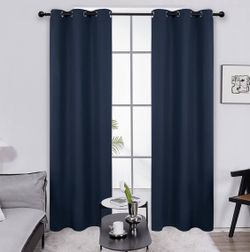 Navy blackout curtains