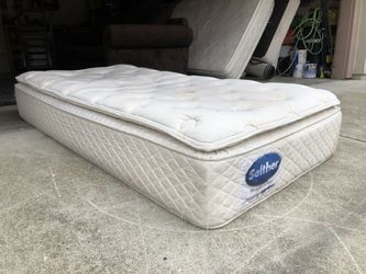 Twin mattress and frame pillow top $100