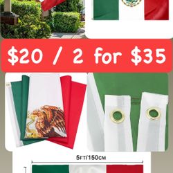 Bandera De México, Mexican Flag. 