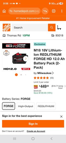 12.0 Milwaukee battery