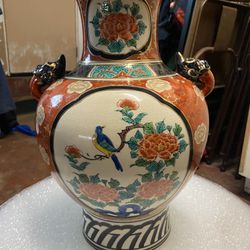 large vintage porcelain vase 14 Inch Tall