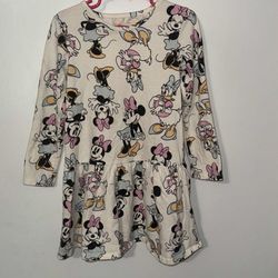 Disney Minnie Mouse Cream and Pink Dress