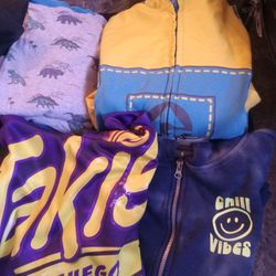 Boys Clothes Bundle Size 8–10 + Blanket & Karate Set