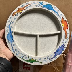 Vintage Dinosaur Divided Dish Plate