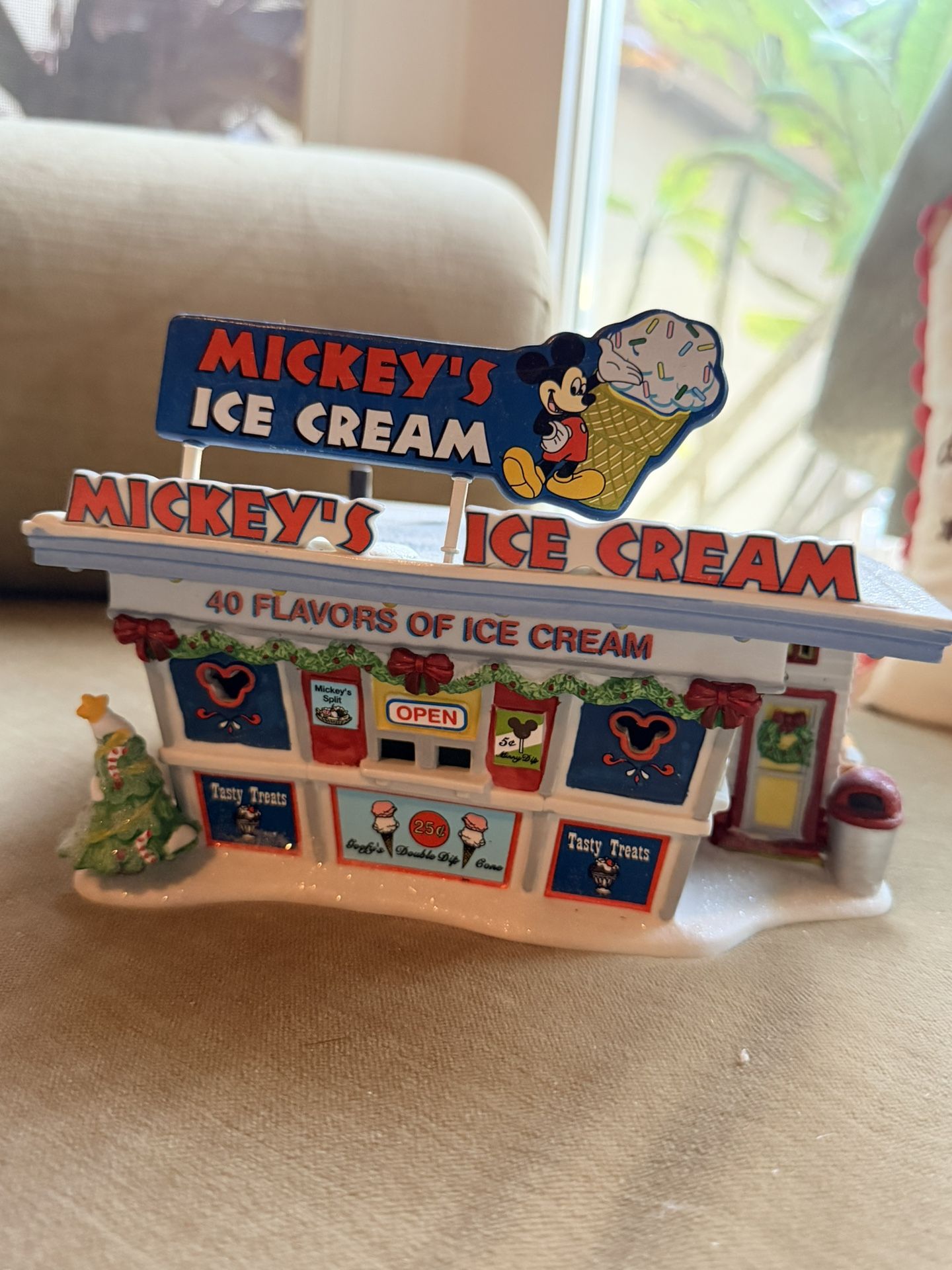 Christmas Village. Mickeys Ice Cream shop. 