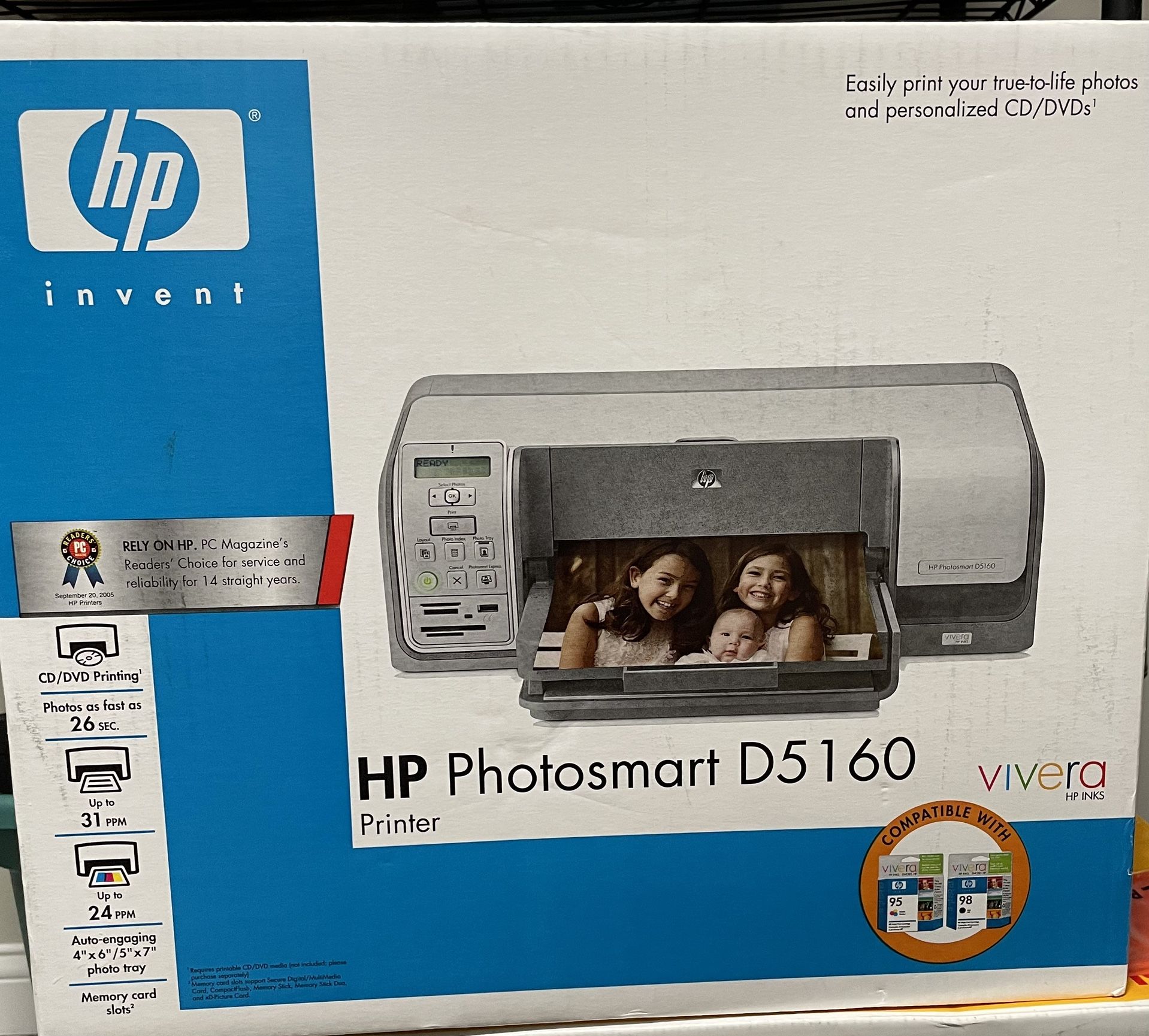 Brand New HP Photo smart d5160 Printer -Unopened Box