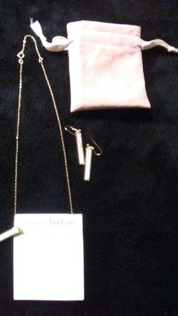 Grace +Hudson jewelry necklace and earings set 14k gf