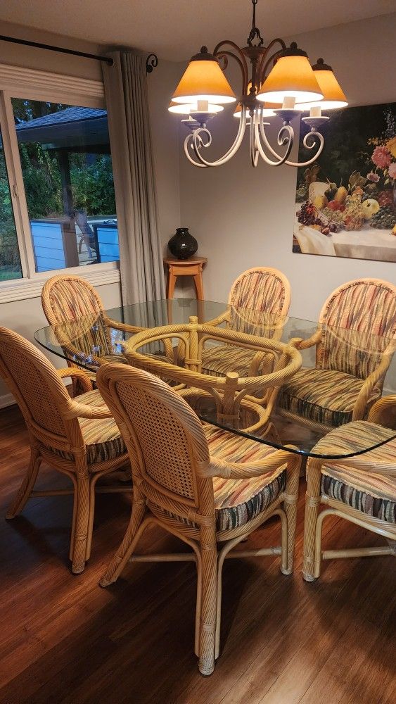 Pacific Rattan Dining Room table and buffet