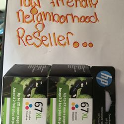 hp 67xl printer ink x2