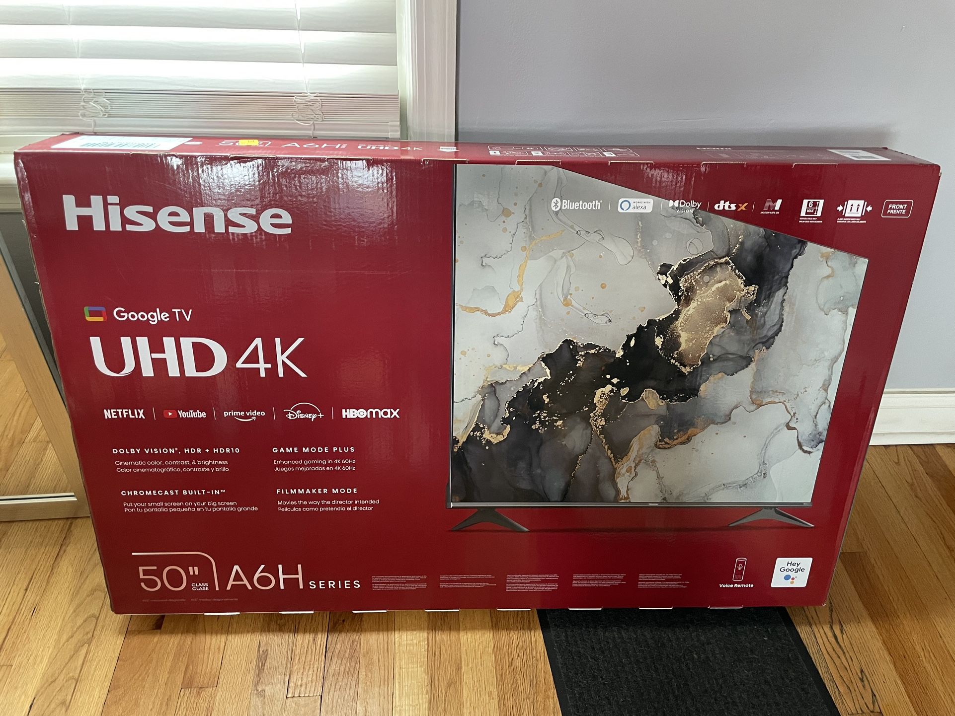 BRAND NEW - Hisense 50” UHD 4K A6H Series - Google TV
