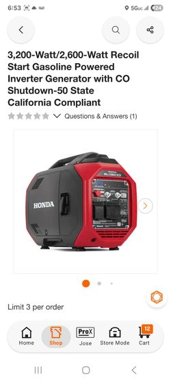 Honda EU3200i Inverter Generator