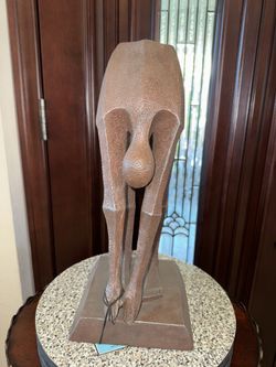 Bent over Figurine  Rustic Brown color, 17” High X 7 1/2” Wide      Brand New