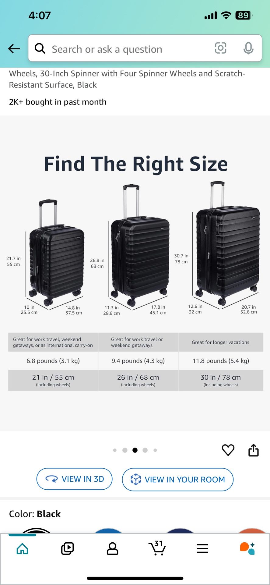 Amazon Basics Luggage